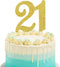 Numbrer 21 Cake Topper for Happy 21th Birthday or Anniversary Party Decoration Supplies...