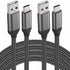 10FT USB C Cable 2PACK, Charge iPhone 15 16 Pro Max, iPad Pro, Fast Charging, Nylon Cord for Samsung Galaxy S24 S23 S22 S21 S20 S10, Note 20 10, T...