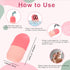 Ice Roller for Face Women, Silicone Facial Ice Roller and Gua Sha Set, Massage Cube and Face Ice Mold for Brighten Lubricate Shrink Pores (Pink)...