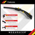 Mega Racer 24"+16" Wiper Blade, Automotive Replacement Windshield Wiper Blades For My Car, Windshield Wipers for Driver and Passenger Side, All Se...