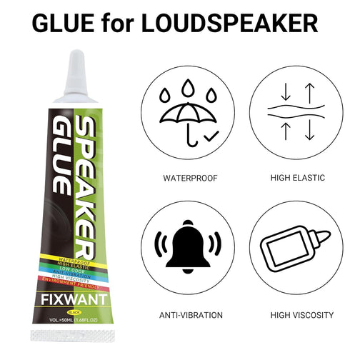 Loud Speaker Repair Glue Foam Side Dust Cap Rubber Edge Cone Basin Strong Adhesive 50ML/1.68 fl.oz (1)......
