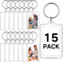 Yaomiao Acrylic Photo Frame Keychain Holder Photo Picture Insert Blank Keyring for DIY Craft...