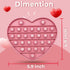 Pink Heart Shaped Pop Bubble Valentines Fidget Toy with Letters and Numbers, Xmas Gift Sensory Toy with Alphabets Kids Birthday Party Classroom Pr...