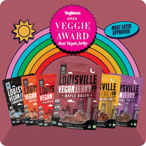 Louisville Vegan Jerky - Maple Bacon Vegan Meat - Lip-Smacking Vegan-Friendly & Vegetarian Jerky - Non-GMO Soy Protein, Gluten-Free High Protein V...