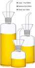 HAIZEEN 17oz/500ml Clear Glass Olive Oil Dispenser Bottle - Oil and Vinegar Cruet with Non Drip Pourers and NO Funnel Needed - Olive Oil Carafe De...