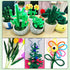 100 Pieces Pipe Cleaners Chenille Stem, Green Pipe Cleaners Set for DIY Arts Crafts Decorations (Green)...