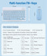 Wireless Keyboard and Mouse Combo, Cute Bluetooth Keyboard with Slicent Mouse, 3 Adjustable DPI, 2.4G USB Slim Keyboard Mouse Set for Windows for ...