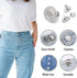 MUNAN 12 Sets Button Pins for Loose Jeans, No Sew No Tools Required Replacement Snap Buttons, Reusable and Removable Waist Adjustable Metal Pants ...