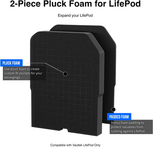 VAULTEK LifePod Secure Waterproof Travel Case Rugged Electronic Lock Box Travel Organizer Portable Handgun Case with Backlit Keypad (Pluck Foam)...