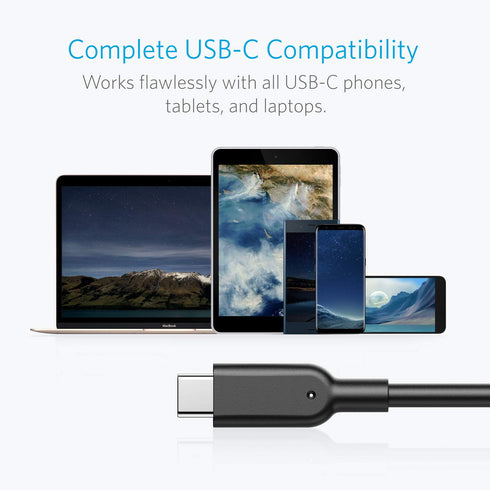 Anker Powerline II USB-C to USB 3.1 Cable 3 feet Male Black—USB Cables (3 feet, USB C, USB A, 3.1 (3.1 Gen 2), 10000 Mbps, Black)......