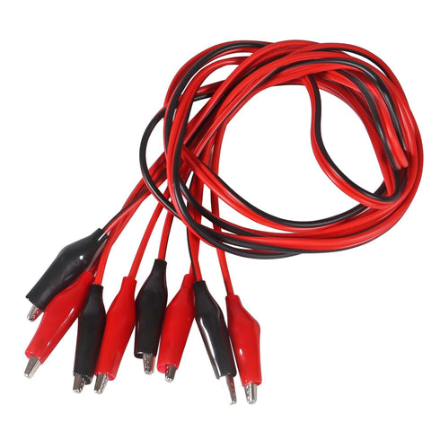 10 Groups 1M Alligator Clips Electrical, Insulated Test Leads with Alligator Clips, Stamping Double-Ended Jumper Wires for Electrical Testing...