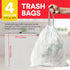 Small Trash Bags 4 Gallon Trash Bags Drawstring - 57 White Unscented Small Garbage Bags | Waste Basket Plastic Trash Can Liners | Bathroom House C...