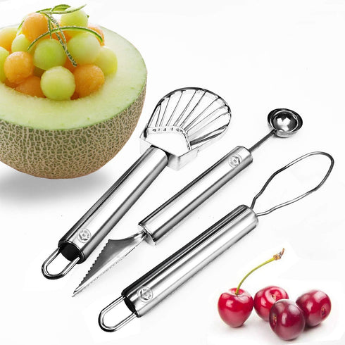 NewlineNY Stainless Steel Kitchen Tools: Fruit Helper 3 Pcs...
