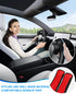Custom-Fit Steering Wheel Cover for Tesla, Telsa Model 3 / Y Leather Steering Wheel Cover for Men/Women, Anti-Slip, Comfortable Grip, Breathable, ...