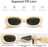 Retro Oval Sunglasses for Women Trendy Sun Glasses Classic Shades 90s Sunnies AP3651 Yellow/Grey...
