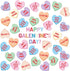 83 Pcs Galentines Day Conversation Heart Cutouts Bulletin Board Candy Hearts Cutouts Border Galentines Classroom Decorations for Galentine's Party...