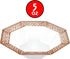 Lacetagon Rose Gold Premium Plastic Octagonal Dessert Bowl - 5 oz. (Packs of 10) - Perfect for Parties, Weddings, and Events...