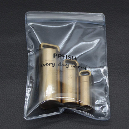 3 Air-Tight EDC Accessory Case, Pill Fob Capsule Keychain, Waterproof Match Case Battery Holder, Outdoor Survival Storage Metal Container Dry Box....