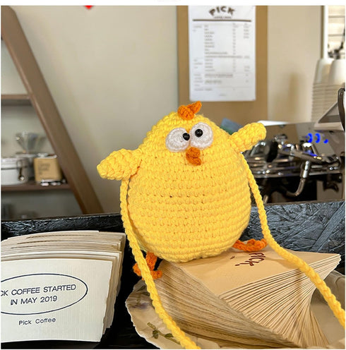 Cute Coin Purse,Chicken Purse,Kawaii Purse,Crossbody Women's Coin Purses and Pouches,Suitability Animal Purses for Little Girls Mini Backpack Keyc...