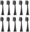 Replacement Toothbrush Heads for Burst Sonic Toothbrush with Dust Cover Caps, Charcoal Soft Bristles, Black, Pack of 10...