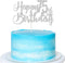 Silver Glitter Happy 75th Birthday Cake Topper - 75th Birthday Cake Topper, 75th Birthday Party Decoration...