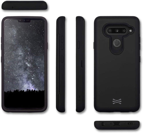 TORU CX PRO Case for LG V40 ThinQ, with Card Holder | Slim Protective Cover with Hidden Credit Cards Wallet Flip Slot Compartment Kickstand | Incl...