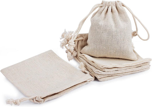 Hapdoo 24 Pack Cotton Muslin Bags with Drawstring Gift Bags Jewelry Pouches Sacks for Wedding Party and DIY Craft, 4 x 5 Inches…...