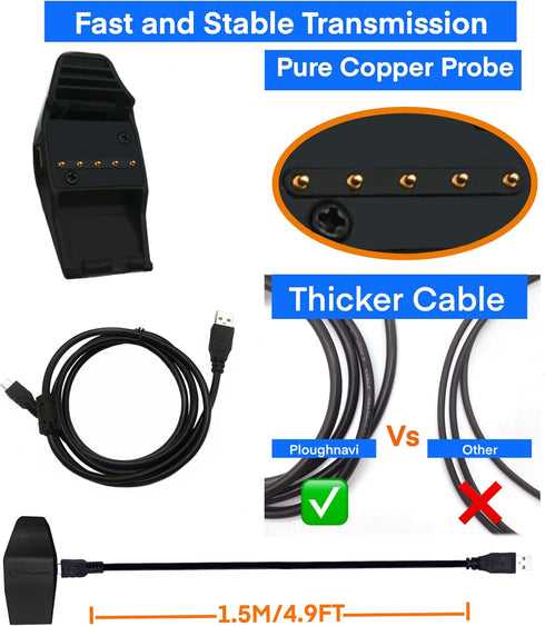 Charger Clip for Garmin Delta, Delta Sport Dev Training Dog Collars Anti Barking Collar, Replacement USB Charging Cable Clip....