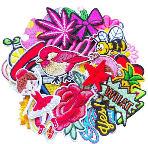 Assorted Styles Cute Small Patches Sewing on/Iron on Embroidered Patches Kids Patches Clothes Dress Hat Pants Shoes Curtain Sewing Decorating DIY ...