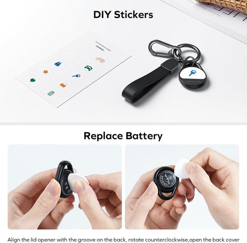 Momax Tracker Electronics Key Finder Luggage Tracker Smart Tag for Key, Backpack, Wallet, Pets Works with Apple Find My (iOS Only) and Global Sear...