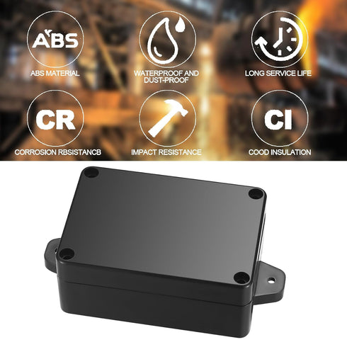 Project Box, 4pcs Junction Boxes, IP65 Waterproof Electrical Boxes, ABS Plastic Dustproof Electrical Project Case Power Junction Boxes with Fixed ...