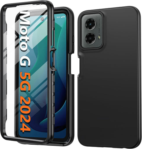 FNTCASE for Motorola Moto G-5G-2024 Case: Phone Case with Built-in Screen Protector Protective Silicone Cell Phone Cover Rugged Shockproof Full Bo...