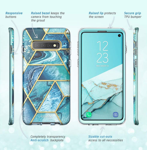 i-Blason Cosmo Series Designed for Samsung Galaxy S10 Case, Stylish Full-Body Protective Bumper Case Without Built-in Screen Protector for Galaxy ...