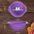 Collapsible SiliconelSalad Bowl 64oz Camping Bowl Outdoor Hiking Travel Durable Bowl for Storage and Mixing Food-Grade Silicone Food Storage Conta...