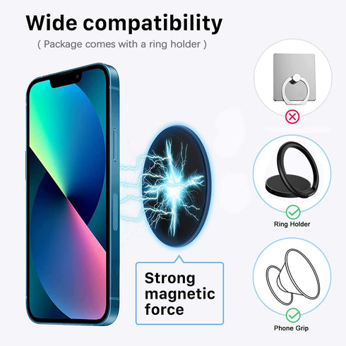 Lendouble Magnetic Disk Base for Magsafe Accessories, Removable Magnet Plate Compatible with iPhone 15/14/13/12 Pro Max Mini & Mag Case, Non Adhes...