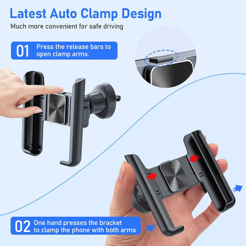 Universal Car Mount Holder Phone,Air Vent Phone Holder for Car,Clip Car Phone Holder,Compatible with iPhone 13 Series/iPhone 12 Series/11 Pro Max/...