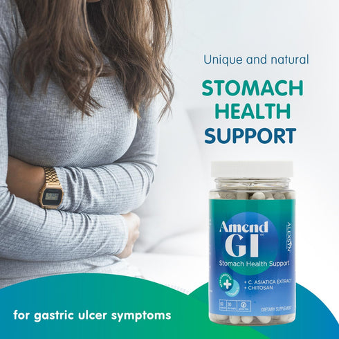 Amend GI All-Natural Stomach Health Support 60 Capsules - Nutraceutical for Stress-Induced Ulcer Symptoms - Supports Healing and Digestive Health ...