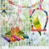 Bird Parakeet Toys,Swing Hanging Standing Chewing Toy Hammock Climbing Ladder Bird Cage Colorful Toys Suitable for Budgerigar, Parakeet, Conure, C...