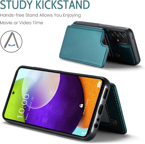 Asuwish Phone Case for Samsung Galaxy A52/A52S 5G Wallet Cover with Screen Protector and RFID Blocking PU Leather Credit Card Holder Stand Cell Ac...