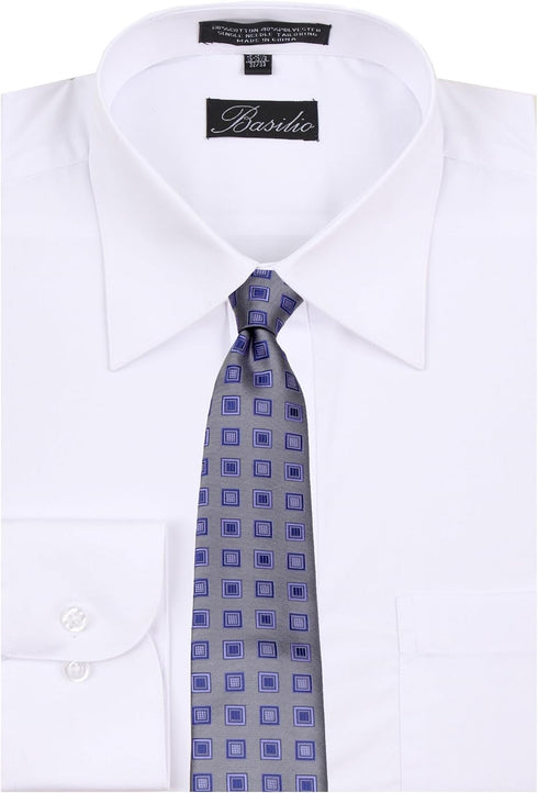 Basilio ZIP-12811 - Men's Pattern pre made Mens Zipper Necktie Tie...
