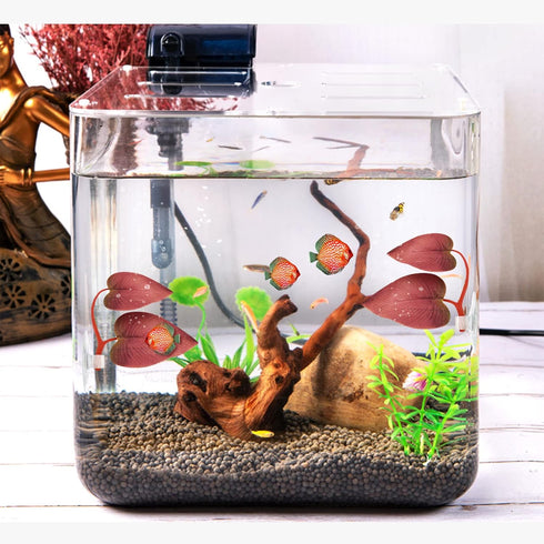WishLotus Betta Leaf, 2 Pack Lightweight Realistic Betta Leaf Hammock Double Leaf Design Fish Tank Plant Decoration for Betta Habitat Aquarium Dec...