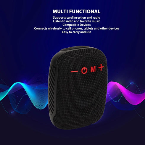 Bluetooth Speaker for Bike, Waterproof Portable Mini Outdoor Speaker, Supports Serial Connection, Speaker for Cycling Riding Hiking (Black)...