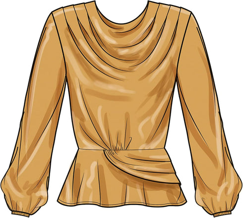 Simplicity Misses' Tops Sewing Pattern Kit, Code S9706, Sizes 8-10-12-14-16, Multicolor...
