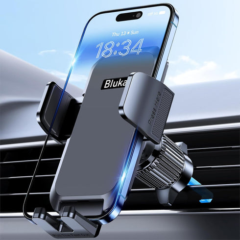 Car Phone Holder Mount, Super Stable Air Vent Cell Phone Car Mount with 2024 Newest Metal Hook Clip, 360° Rotation,One Button Release for iPhone, ...