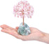 Jovivi Natural Rose Quartz Crystal Tree, Raw Healing Crystals Fluorite Base Gem Bonsai Money Tree for Home Office Table Decor Wealth and Luck...