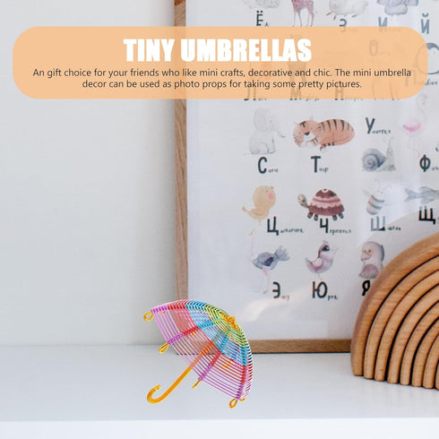 EXCEART Small Umbrella Model Souvenir Umbrella Travel Craft Aluminum Wire...