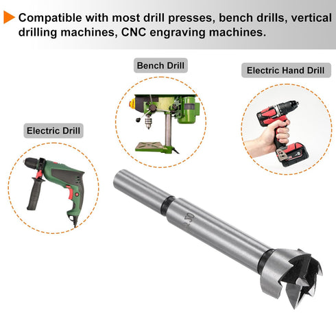 2pcs Forstner Drill Bit 25/32"(20mm) High-Speed Steel Multi-Tooth Forstner Bit with Round Shank for Hard Wood Soft Wood Plywood Plastic Drilling H...