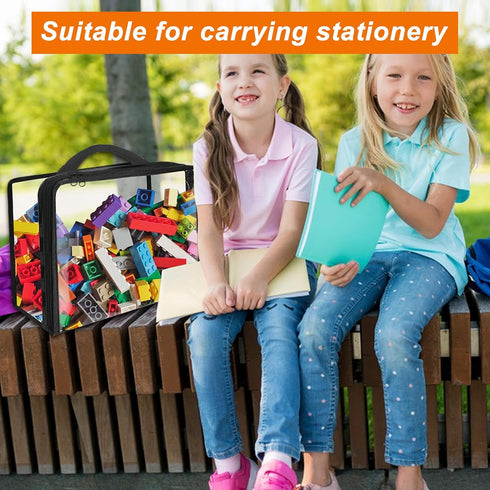 6 Pack Extra Large Toy Storage Bags PVC Organizing Bags with Zippered, Toy Storage Organizer with Portable Handheld?Waterproof Toy Bags for Board ...