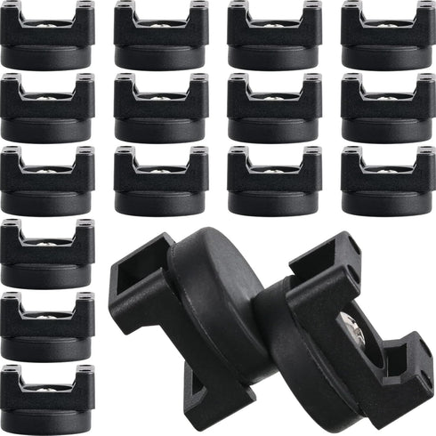 Yookeer 15 Pieces Magnetic Cable Clips Zip Tie Mount Base Black Magnetic Wire Holder Multipurpose Cable Ties Mount Wire Clips Management Base Elec...