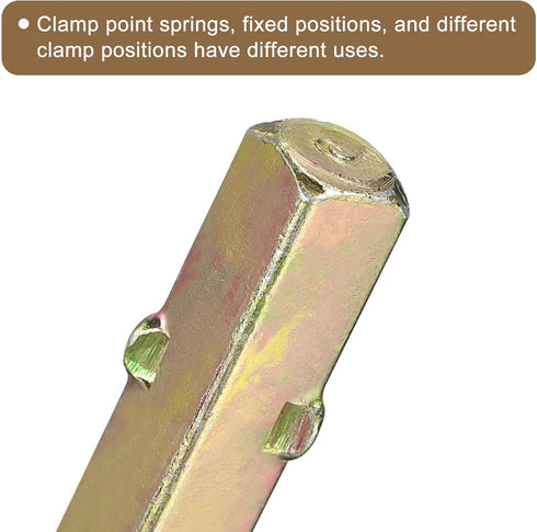 uxcell 2Pcs Door Knob Spindle, Spare Door Handle Spindle Bar, 50mm Long Door Spindle Replacement Door Handle Parts for 14mm Thick Doors, Gold...